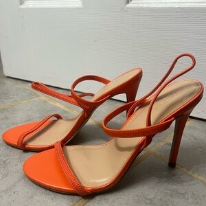 Forever 21 Orange Strappy Heel